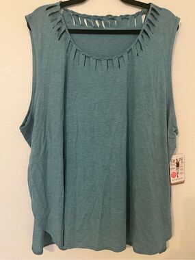 NWT Shape Activewear Braided Neckline Tank